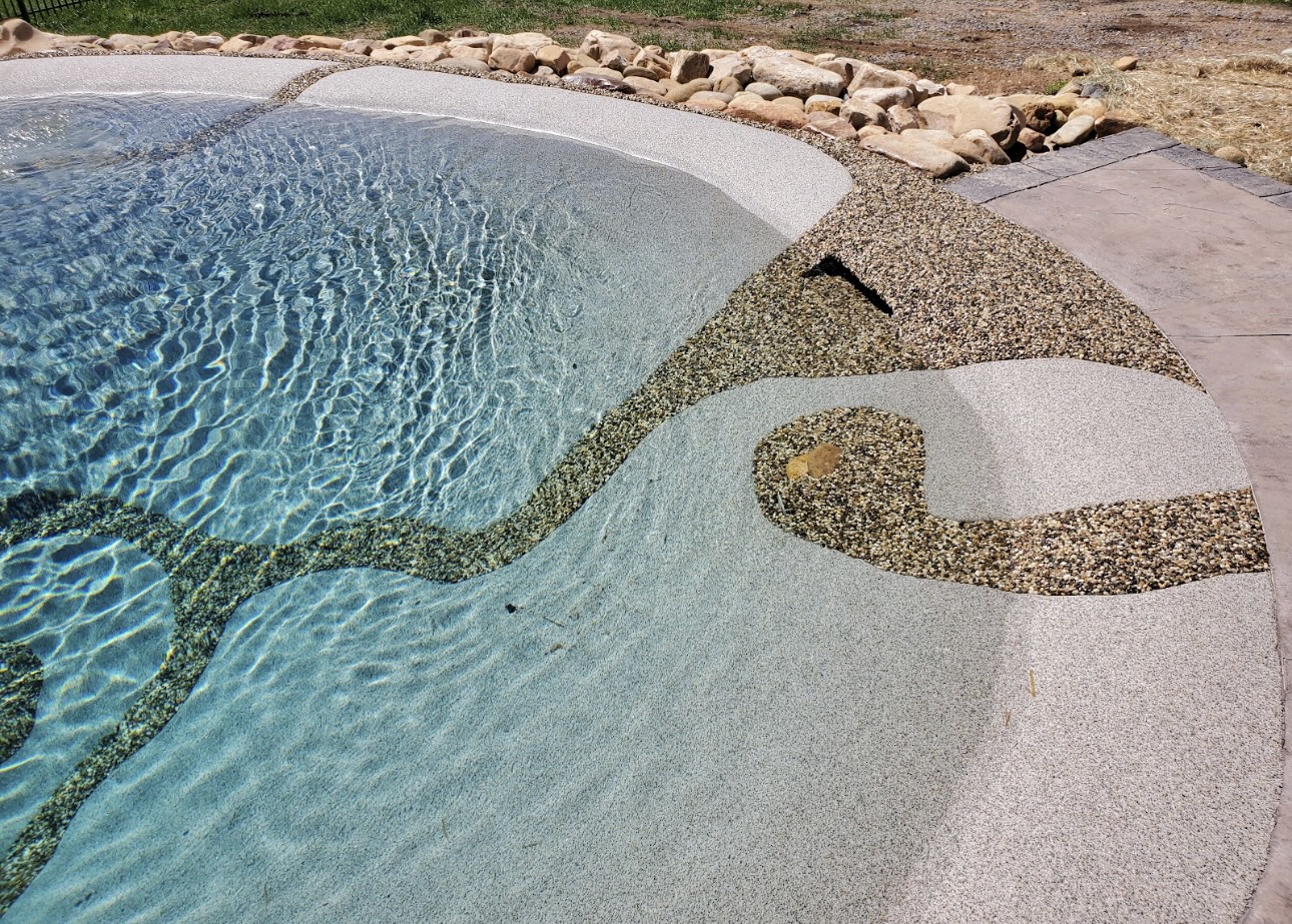 Sand sculpted pool by Blue Lagoon
