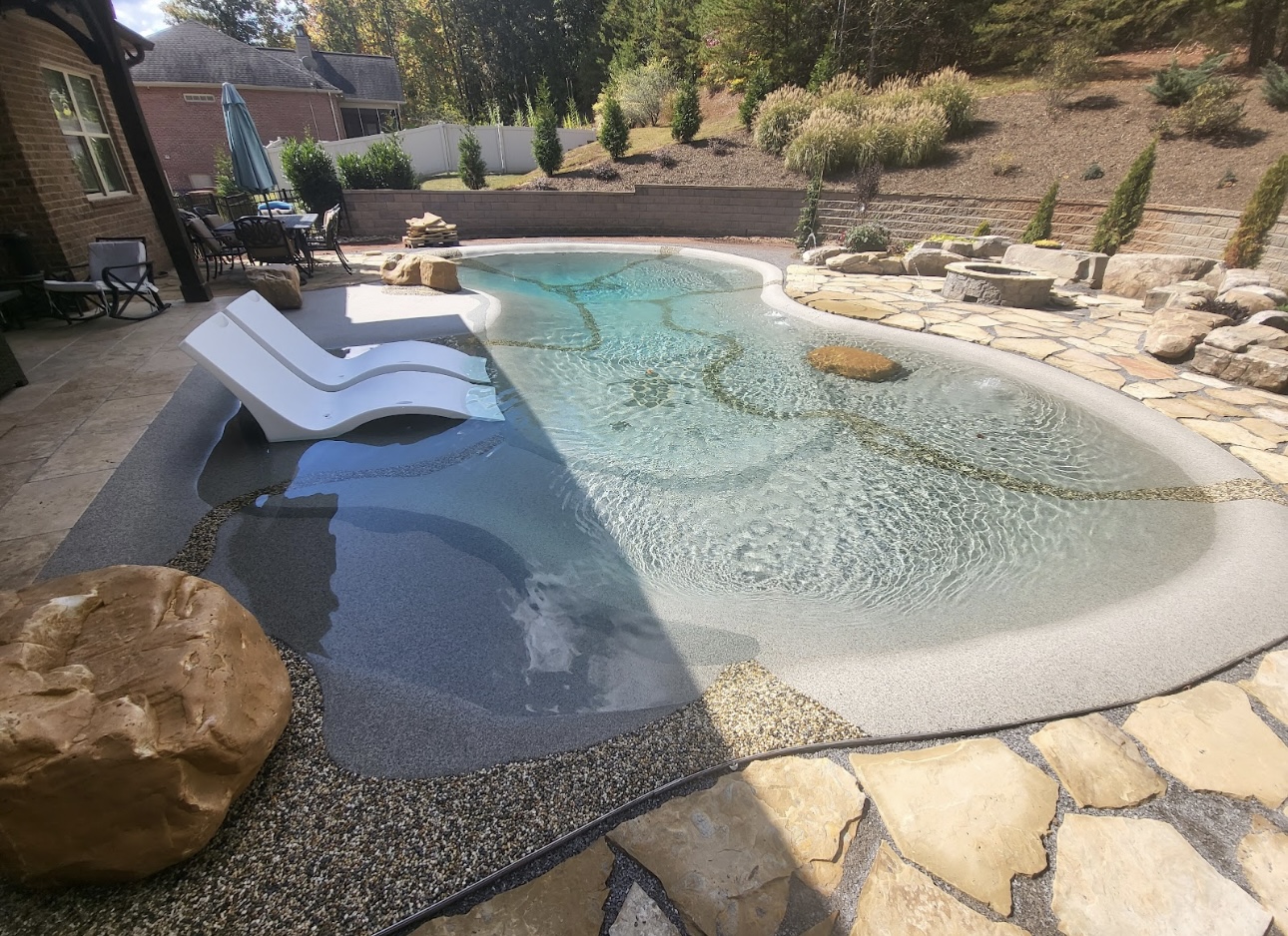 Sand sculpted pool by Blue Lagoon