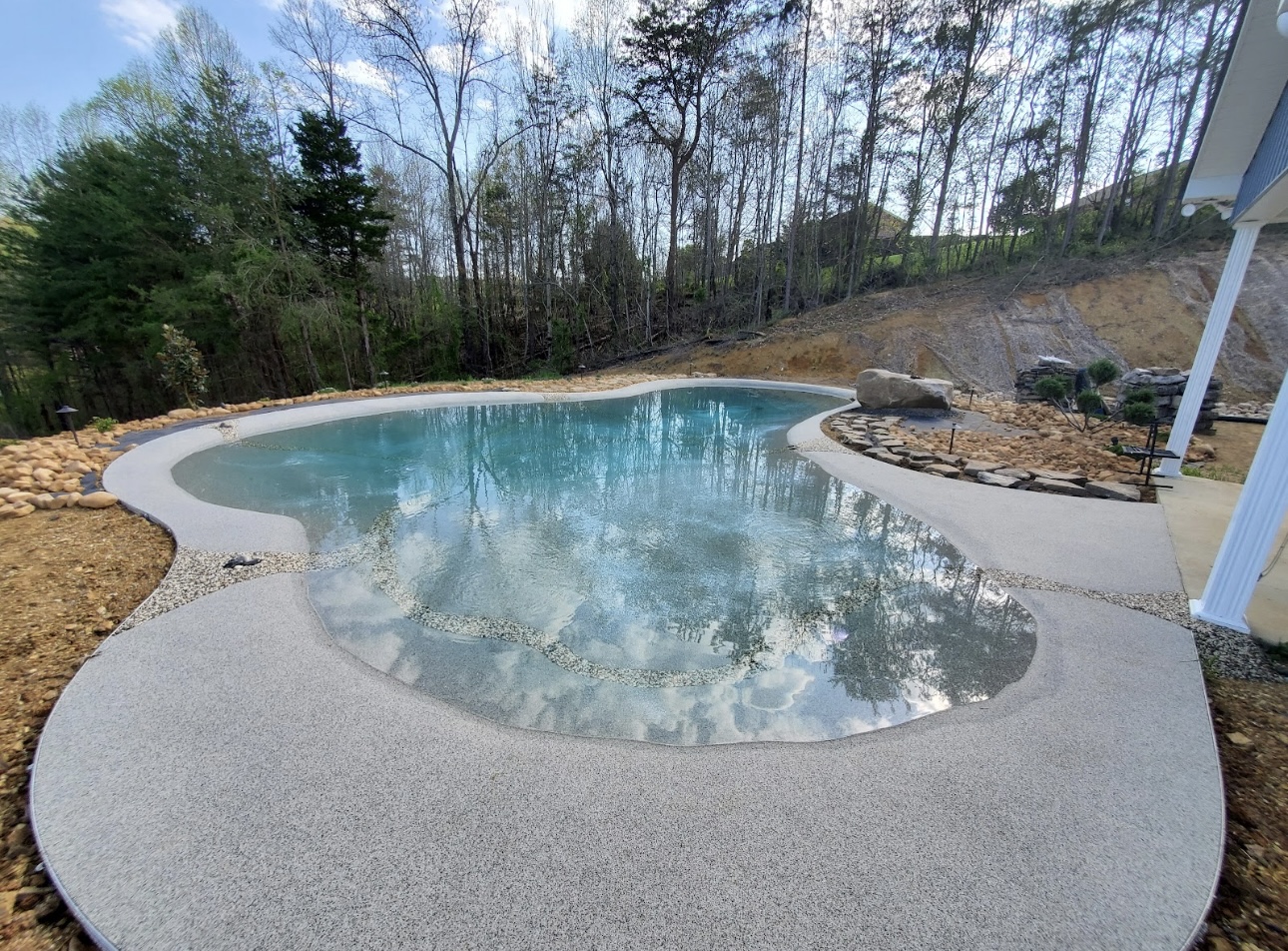 Sand sculpted pool by Blue Lagoon