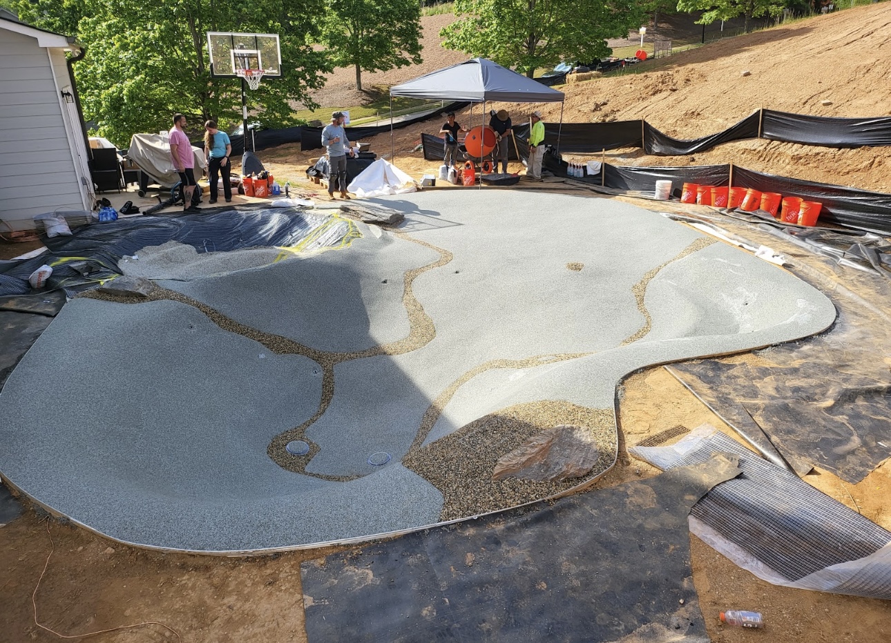Sand sculpted pool by Blue Lagoon