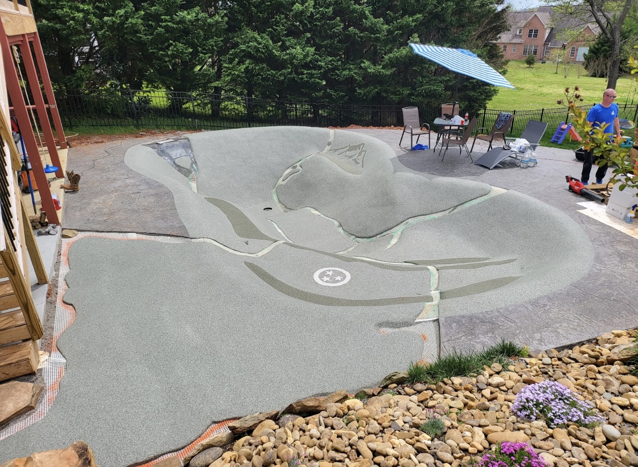 Sand sculpted pool by Blue Lagoon