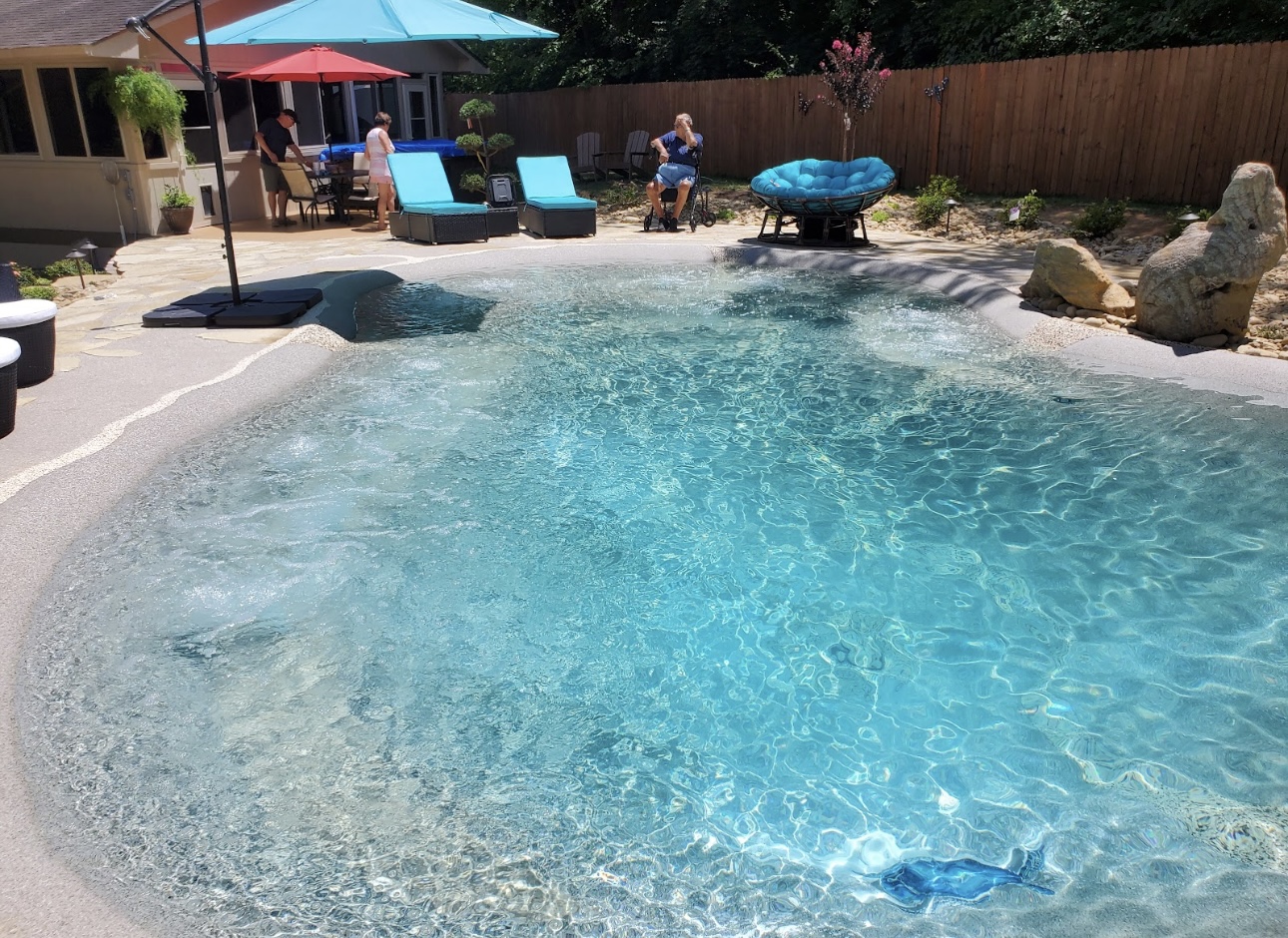 Sand sculpted pool by Blue Lagoon