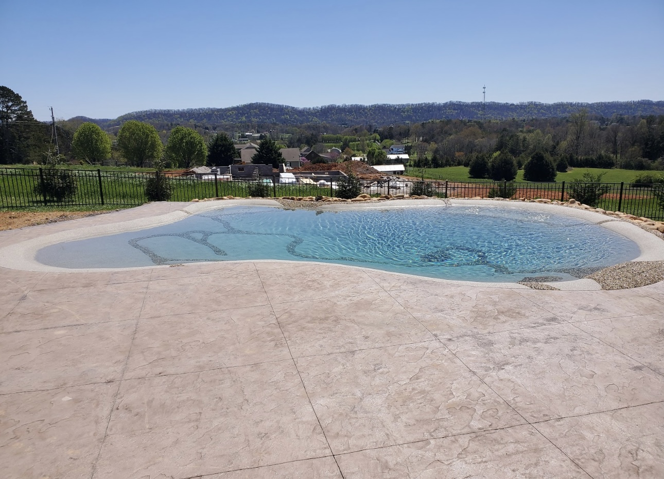 Sand sculpted pool by Blue Lagoon