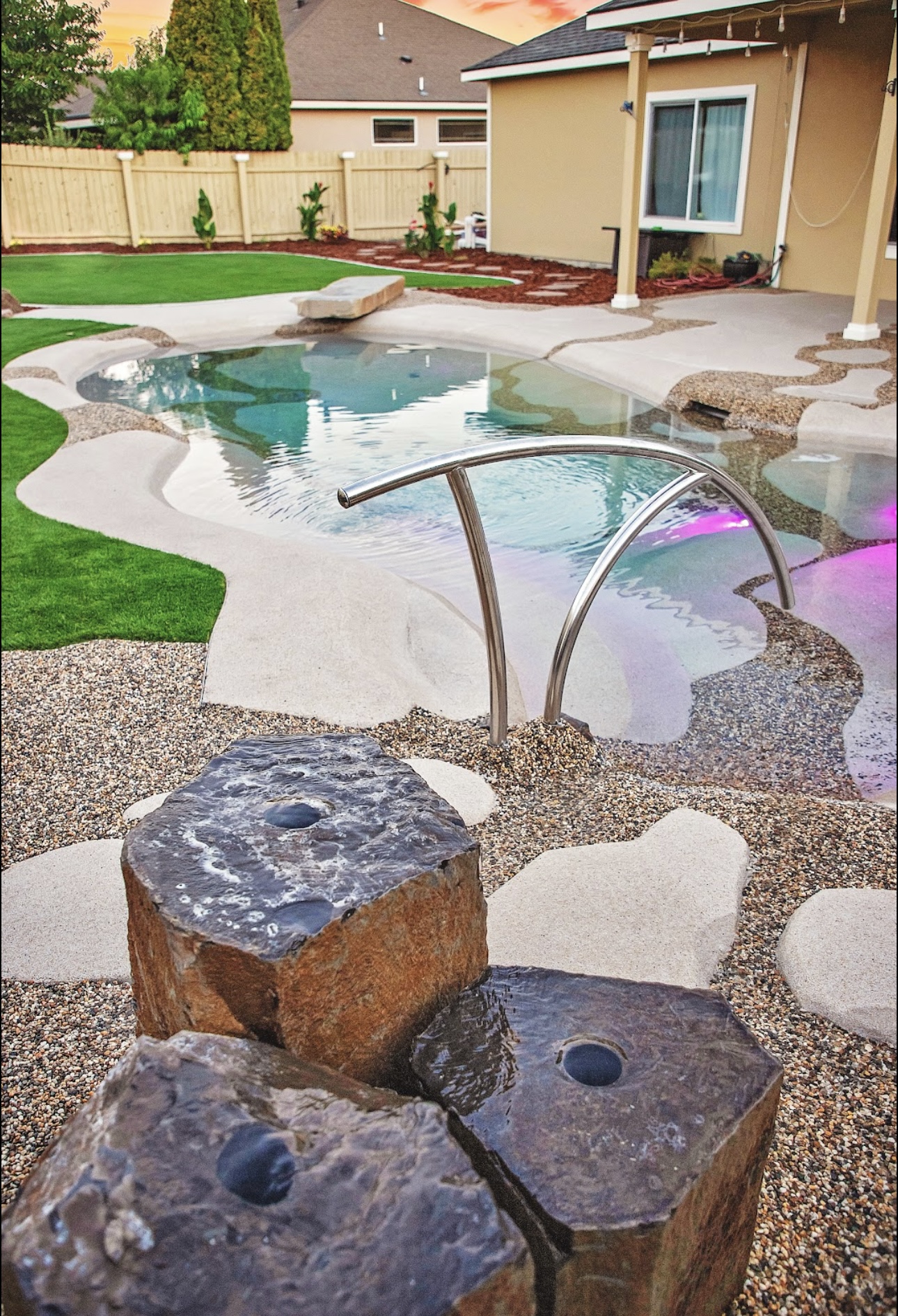 Sand sculpted pool by Blue Lagoon