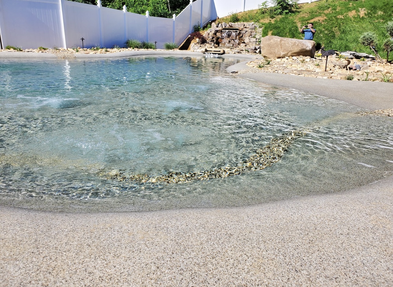 Sand sculpted pool by Blue Lagoon