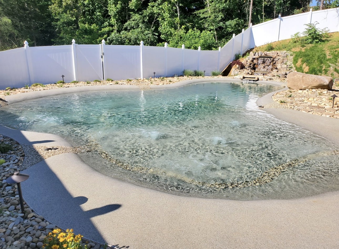 Sand sculpted pool by Blue Lagoon