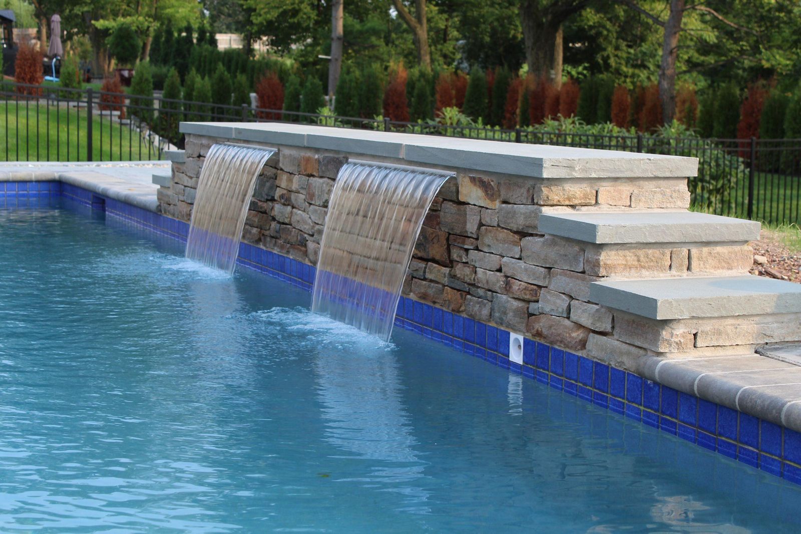 Sheer descent stone wall