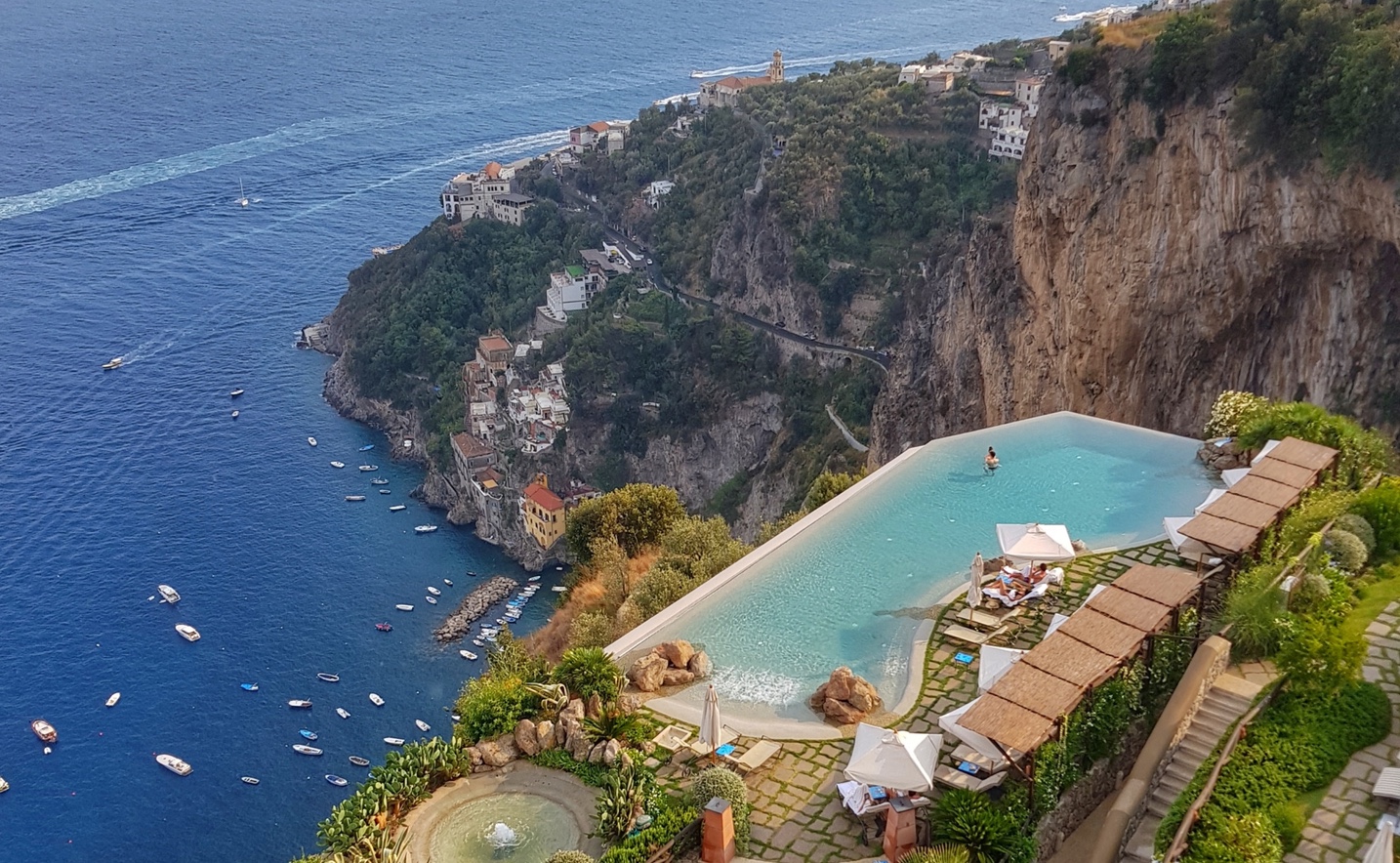 Bio.design pool at Monastero Santa Rosa on the Amalfi Coast