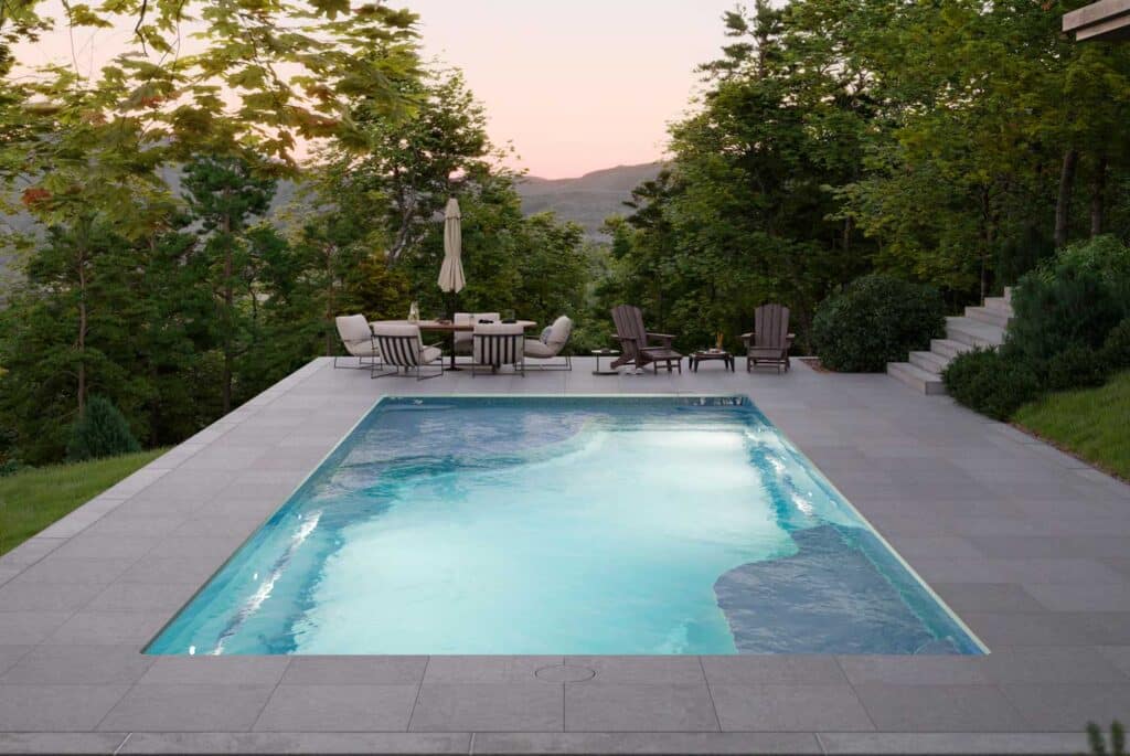 Ariel 16 fiberglass pool by Latham