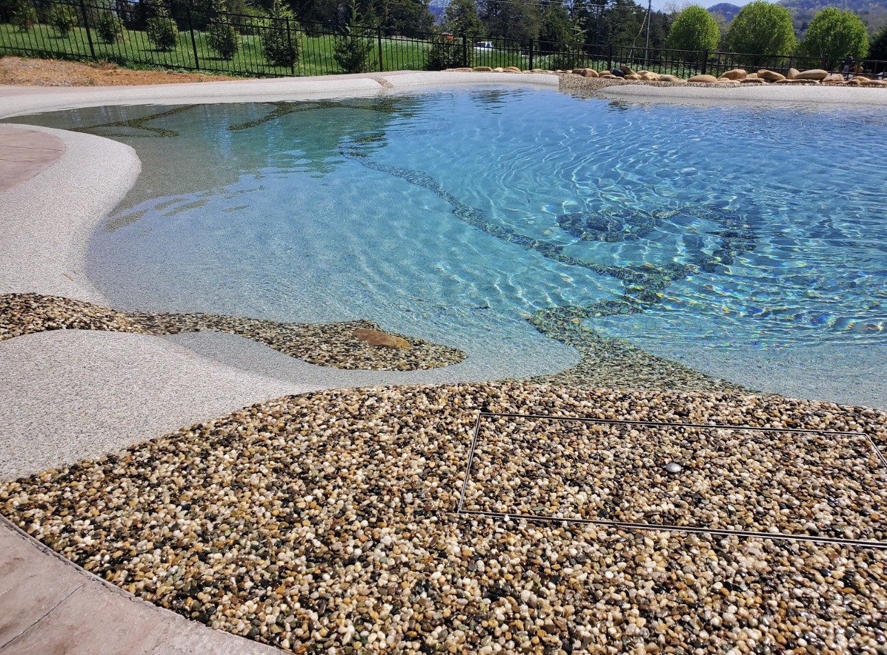 Sand sculpted pool by Blue Lagoon