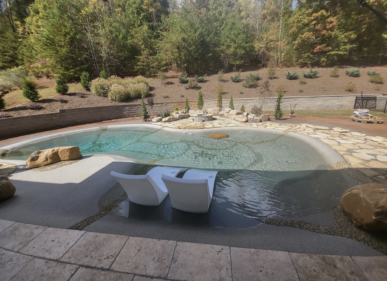 Sand sculpted pool by Blue Lagoon
