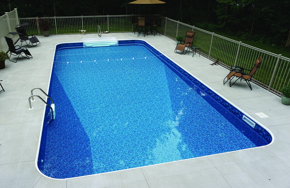 2 ft Radius Rectangle vinyl liner pool shape