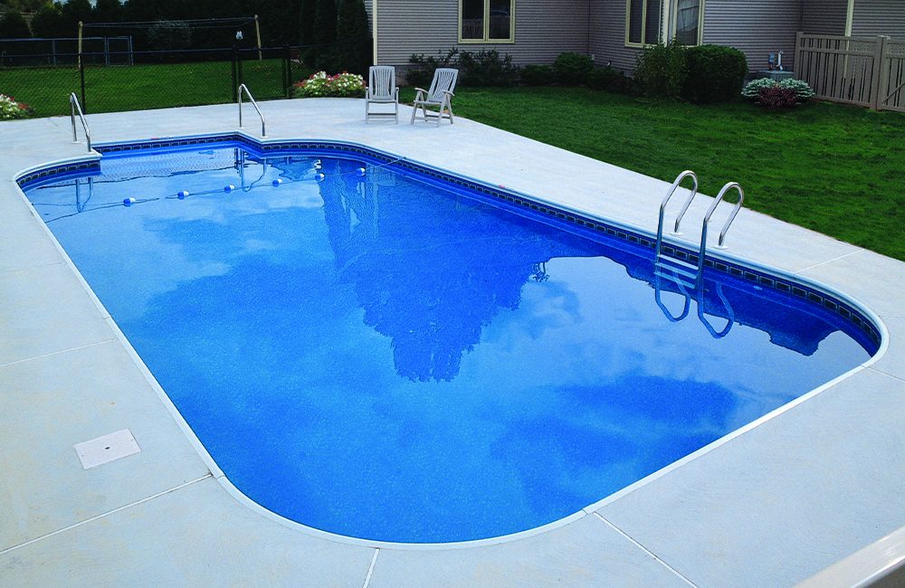 4 ft Radius Rectangle vinyl liner pool shape