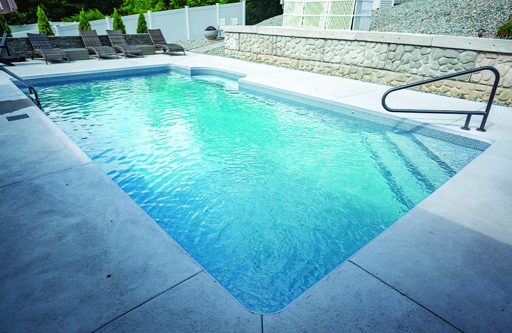 6 in Radius Rectangle vinyl liner pool shape