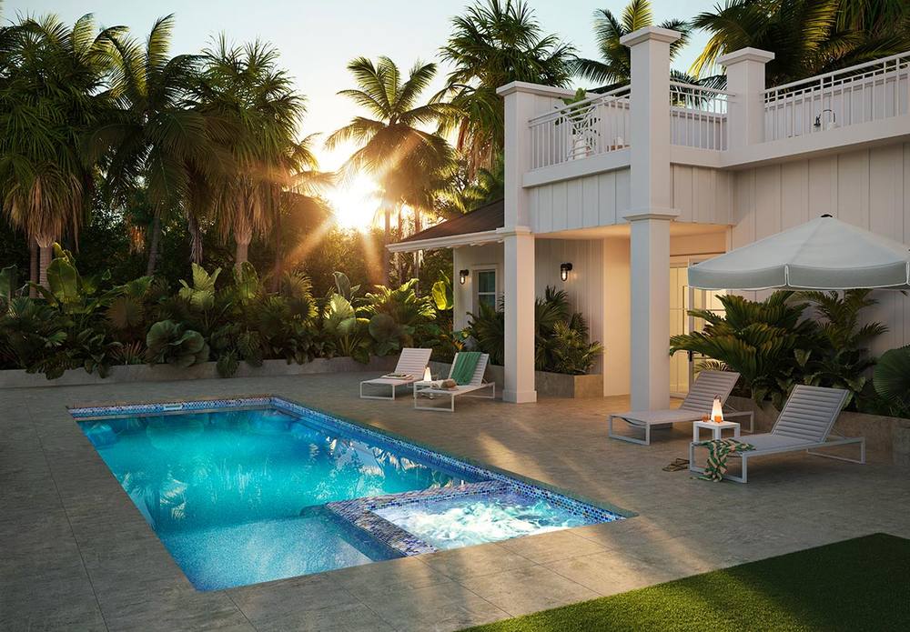 Astoria 12 fiberglass pool by Latham
