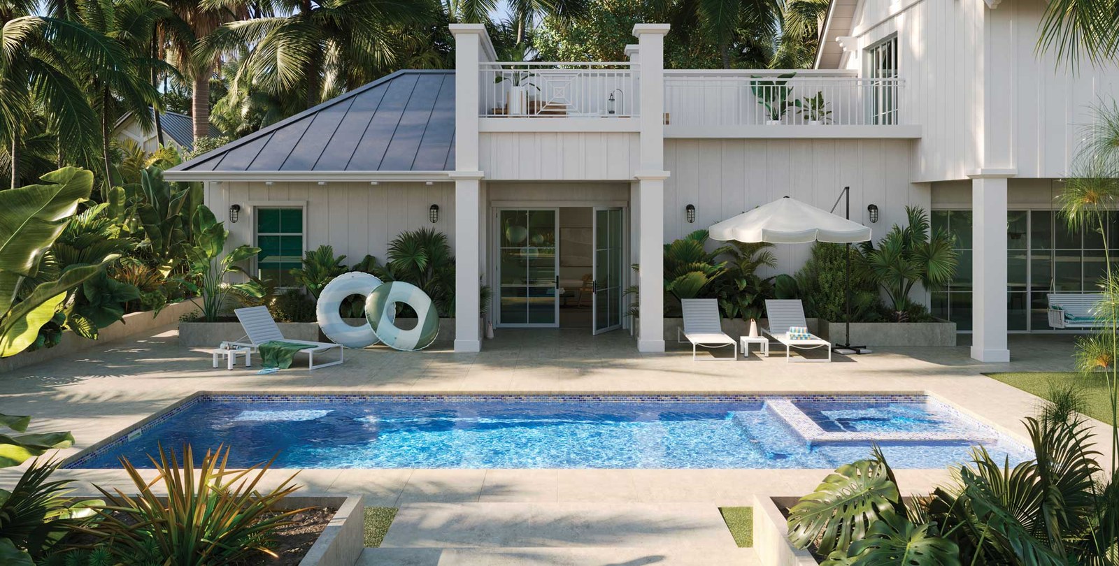Astoria 14 fiberglass pool by Latham