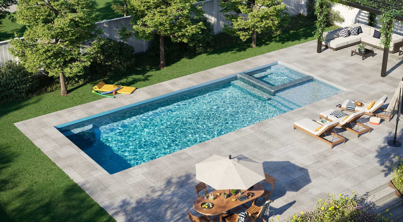 Astoria 16 fiberglass pool by Latham
