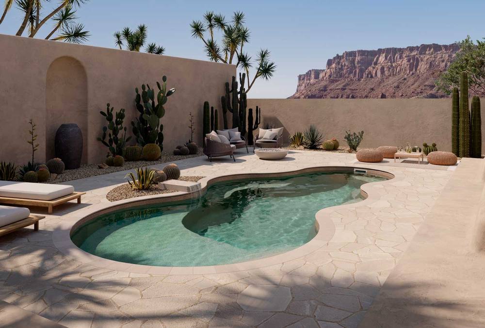 Axiom 12 fiberglass pool by Latham