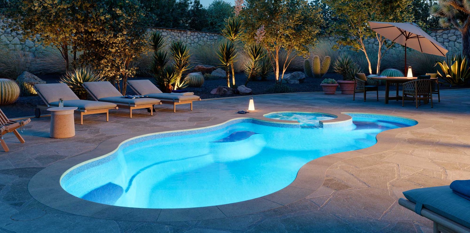 Bermuda 12 fiberglass pool by Latham