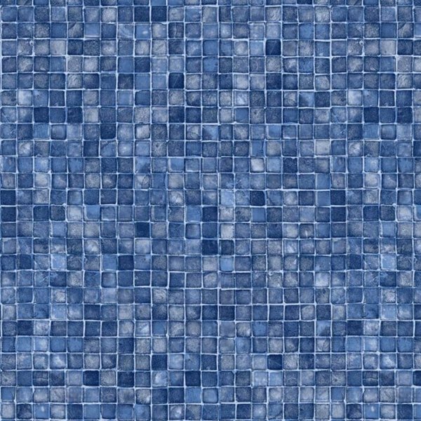 Blue Mosaic vinyl pool liner pattern