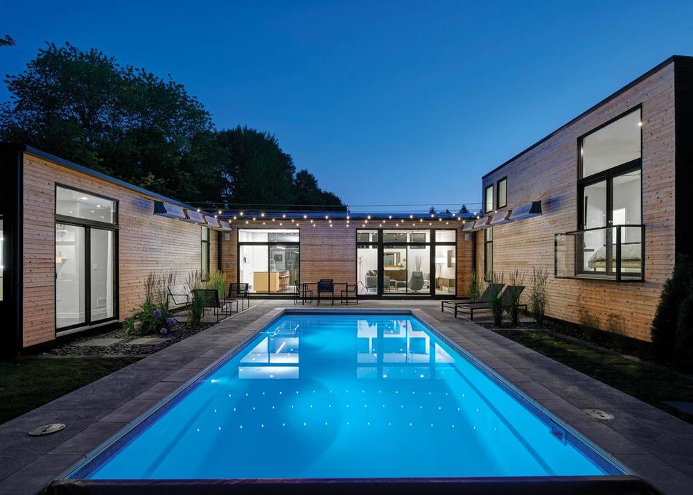 Claremont fiberglass pool by Latham