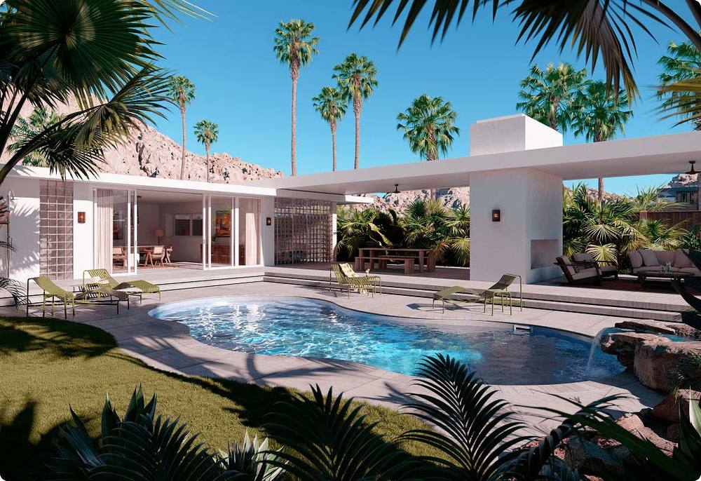 Coral 16 fiberglass pool by Latham