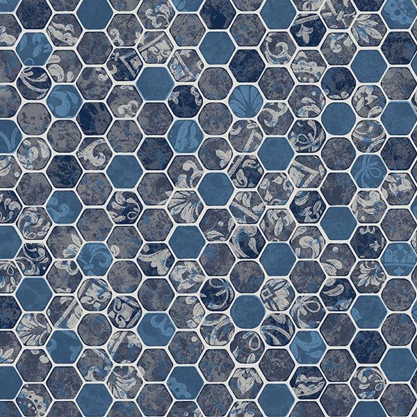 Esagono vinyl pool liner pattern