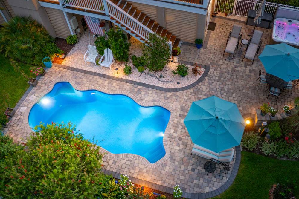 Key West fiberglass pool by Latham