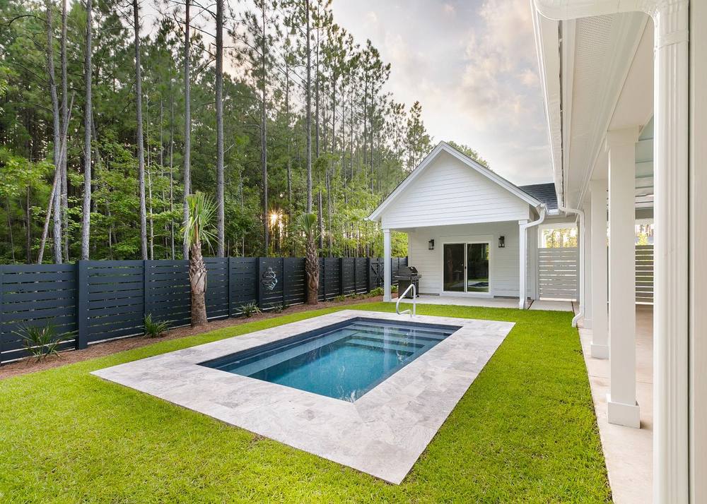Milan 8.14 fiberglass pool by Latham