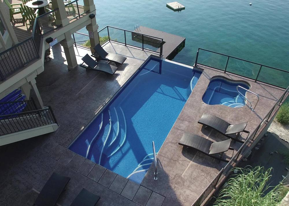 Olympia 12 fiberglass pool by Latham