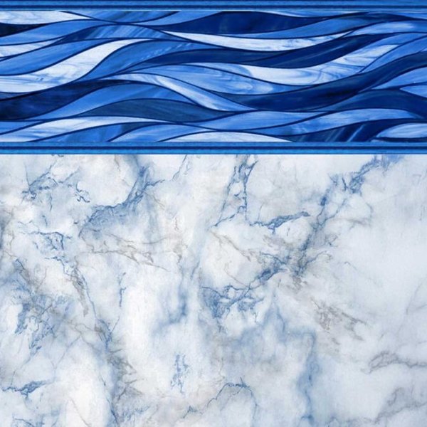 Santorini / Vintage Marble vinyl pool liner pattern