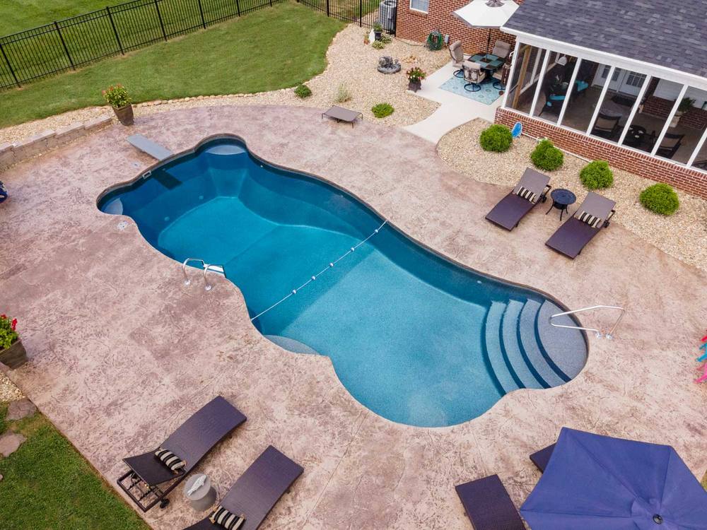 Synergy Grand fiberglass pool by Latham