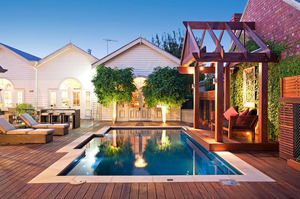 Tuscan 11.20 fiberglass pool by Latham