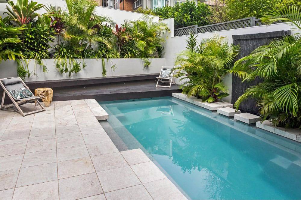 Tuscan 13.24 fiberglass pool by Latham